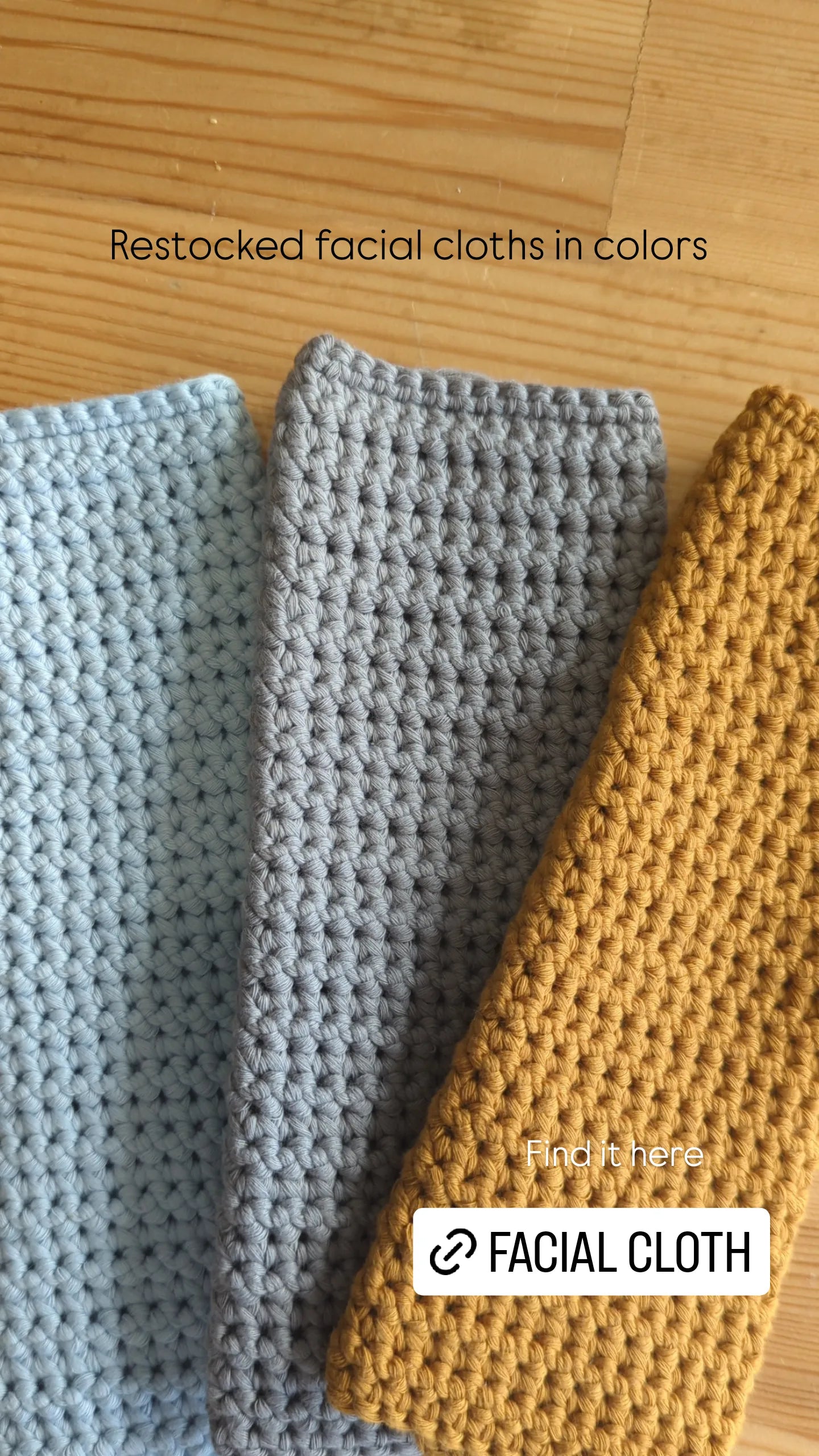 Handknitted Facial Cloth